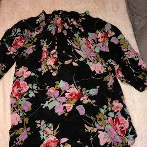 Floral silk top